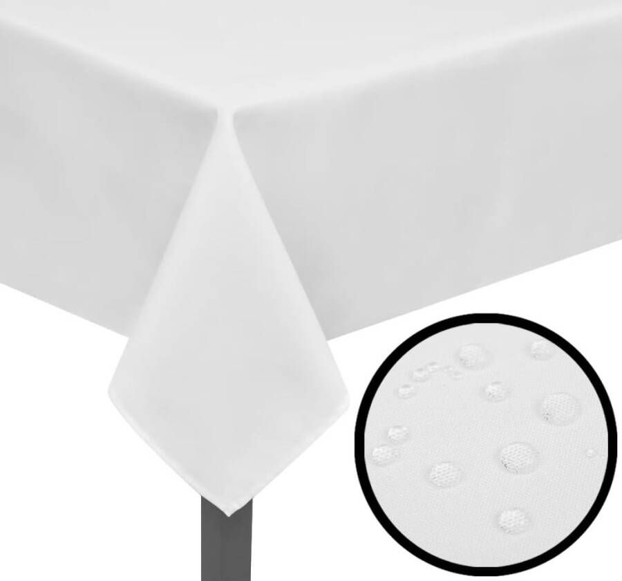 VIDAXL Tafelkleden wit 5 stuks 220 x 130 cm