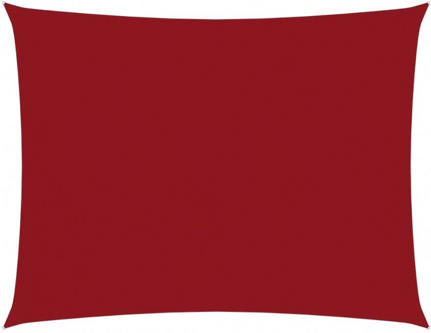 vidaXL Zonnescherm rechthoekig 3, 5x4, 5 m oxford stof rood