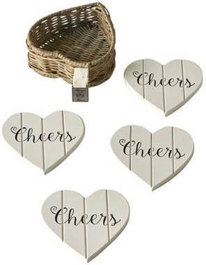 Rivièra Maison Rustic Rattan Hart Onderzetters