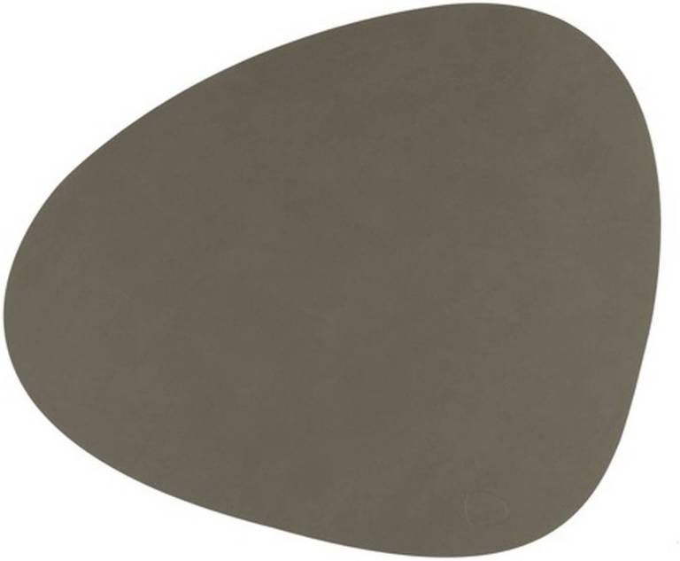 LIND DNA Table Mat Curve placemat van leer 37 x 44 cm