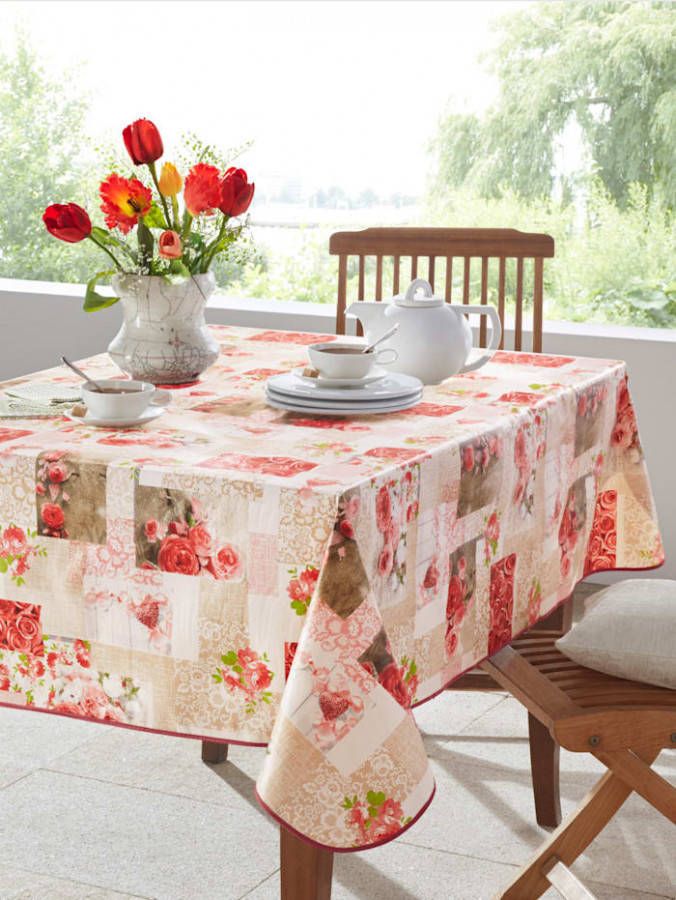 Tafelzeil Karen Peyer Syntex Rood/Multicolor